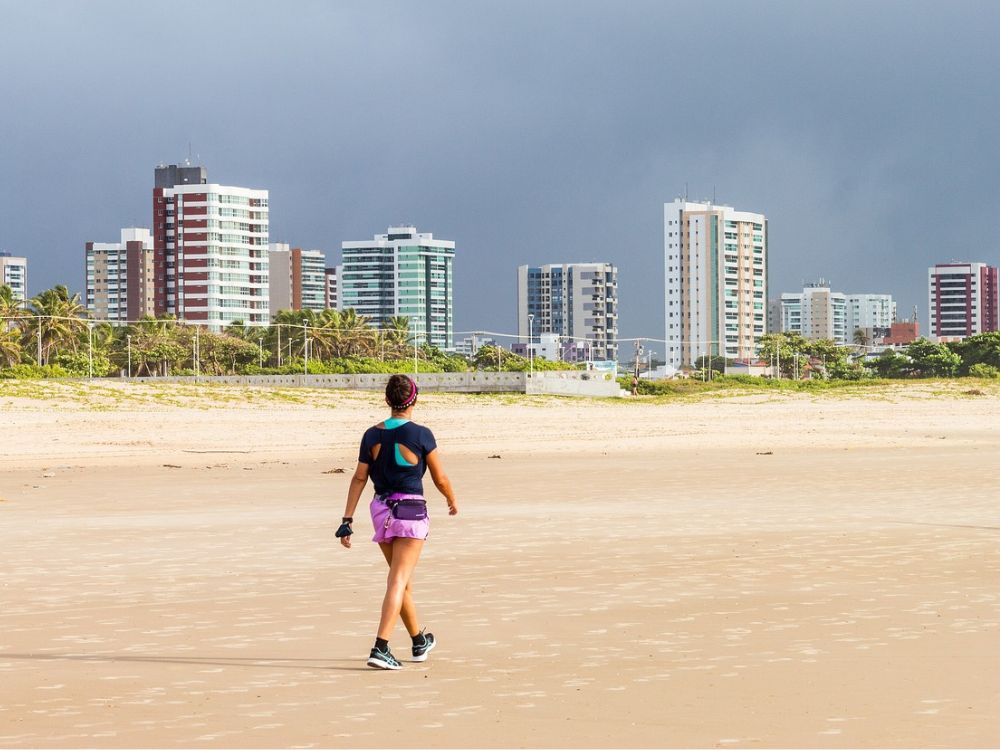Caminhada na areia.