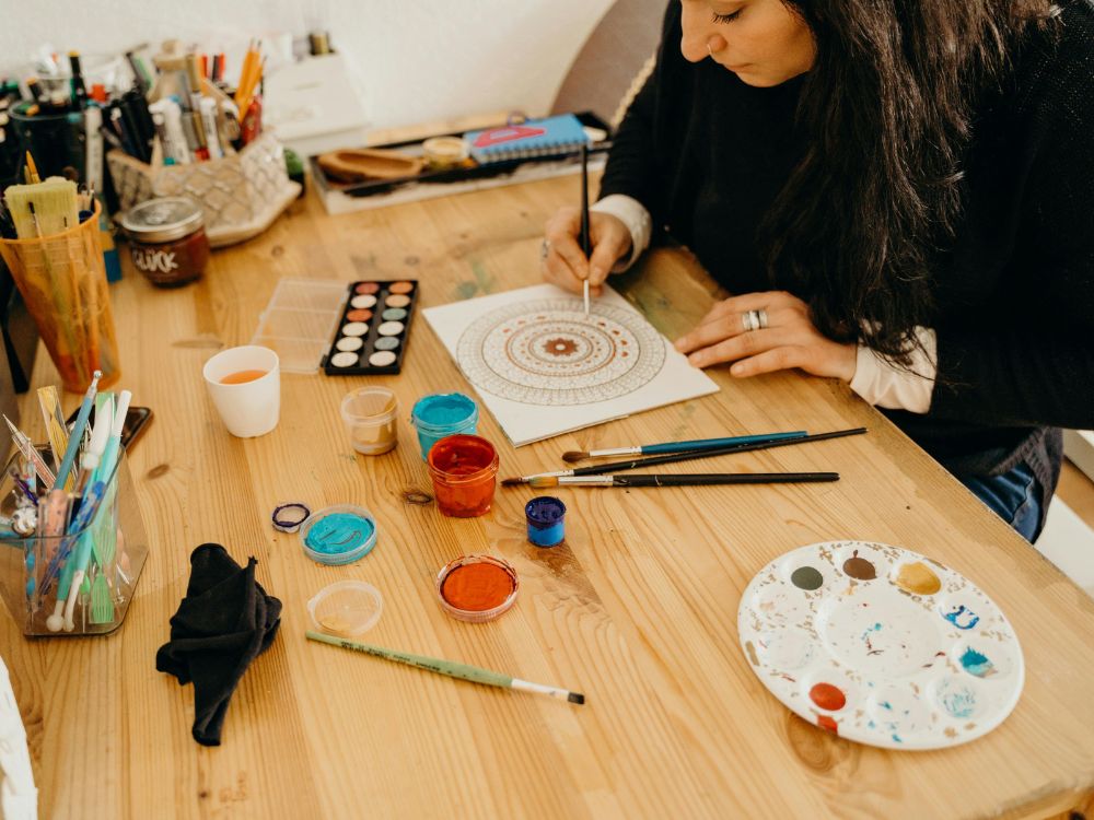Pintura de uma mandala
