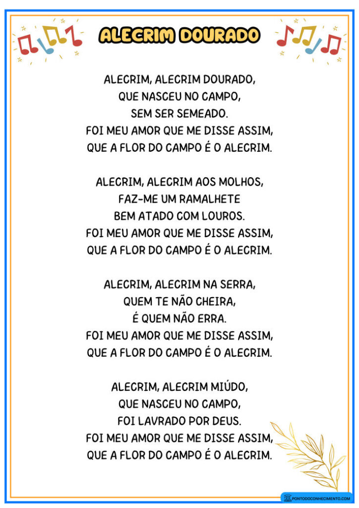 Alecrim dourado, música infantil bastante conhecida.