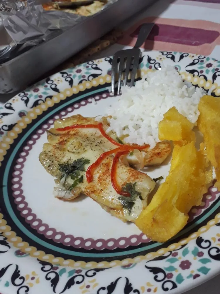 Filé de Tilápia ao forno.